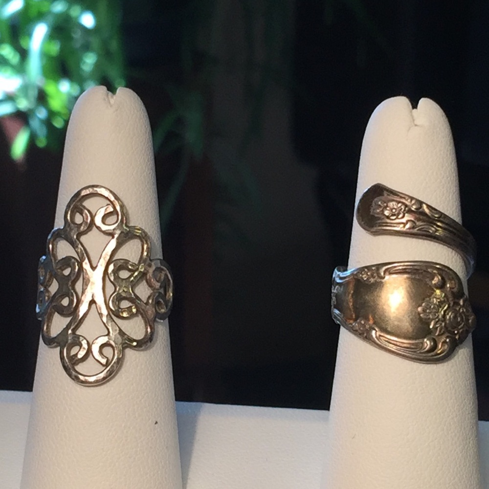 Vintage Oneida Spoon ring, silver ring, 6.5
